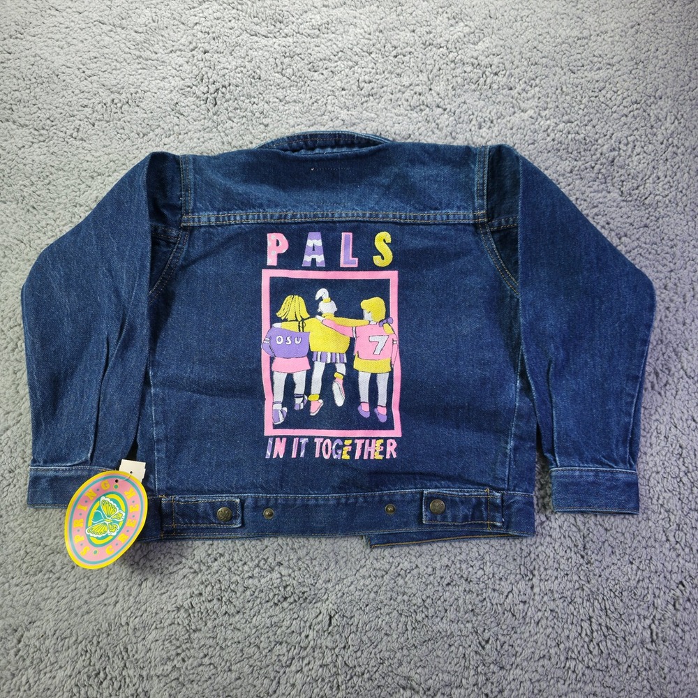 Spring Creek Vintage Kids Denim Jacket Blue Pals In It Together Graphic Size 6